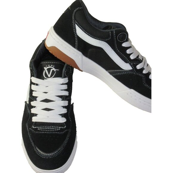 Vans Men's Rowan Zorilla 2 Black White Suede Canvas Skate Shoes sizes NIB - Picture 4 of 5